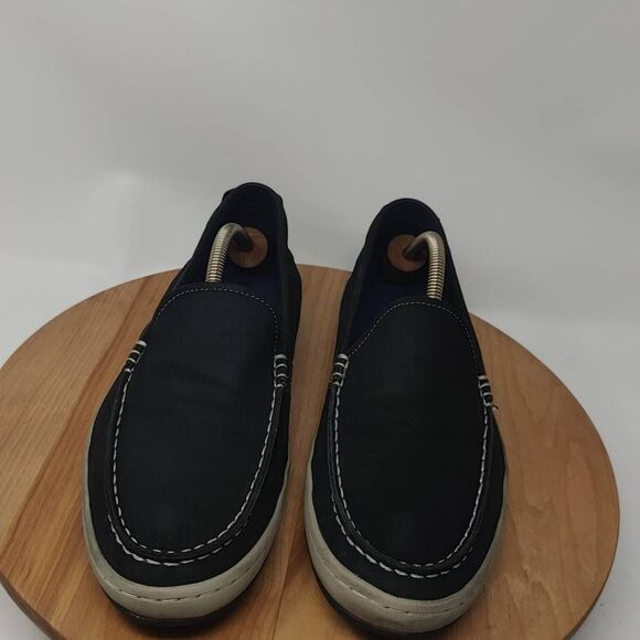 Cole Haan Casual Shoes Mens Size 11.5 Claude Venetian Leather Loafers Black - Picture 2 of 12